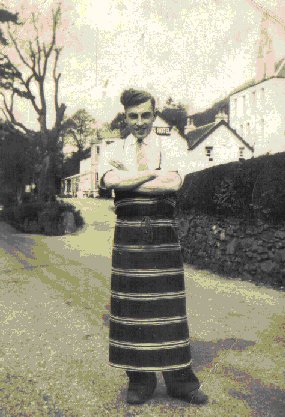 John Alexander Bell outside the butchers shop 1939