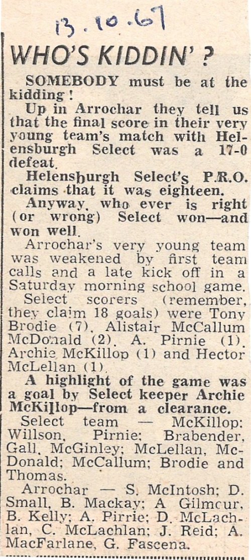 Arrochar Football Team