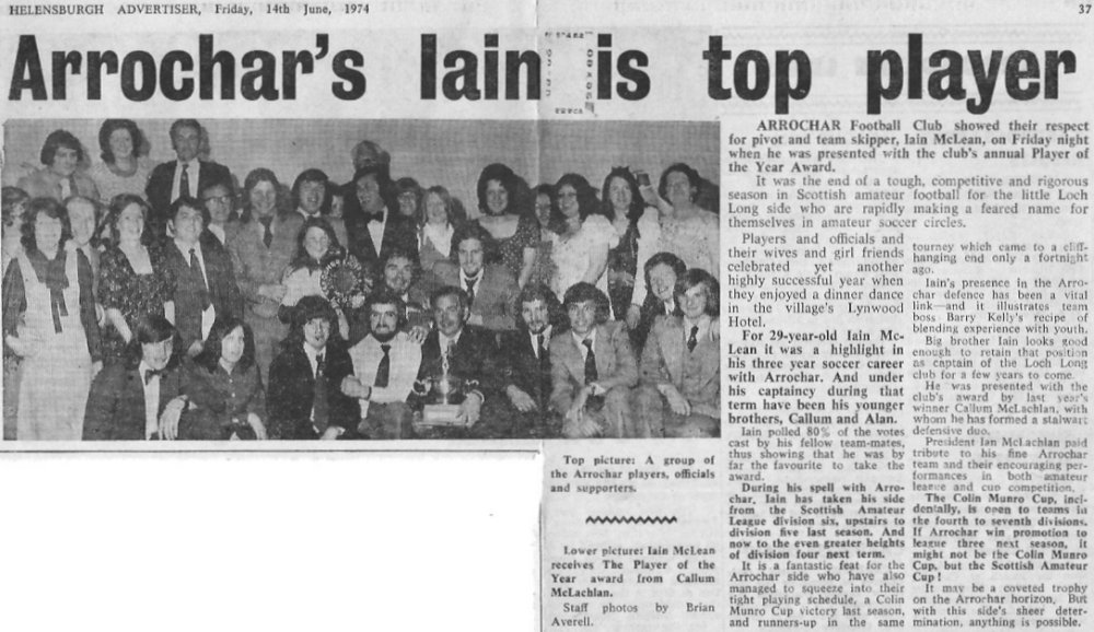 Ian McLean POY 1974