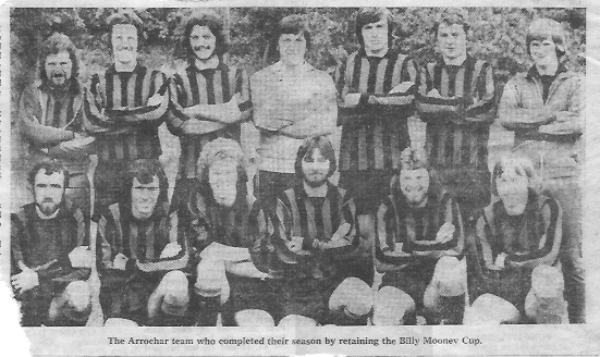 Arrochar Football Club retaining the Billy Mooney Cup in 1978