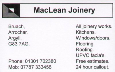 MacLean Joinery Arrochar